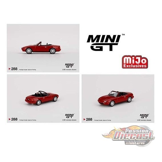 Mini GT - 1:64 - Mazda Miata MX-5 (NA) Classic Rouge  - Mijo Exclusives USA -  MGT00288 - Passion Diecast