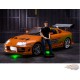 Fast & Furious 1995 Toyota Supra With Brian Figure & Working Lights  -  Jada 1/18 -  31139 Passion Diecast 