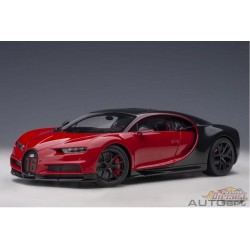 (Free shipping) Bugatti Chiron Sport 2019 - Italian red/Carbon  -  Autoart  70996