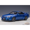 Nissan Skyline GT-R (R34) V-spec II - Bayside Blue -  Autoart -  77408