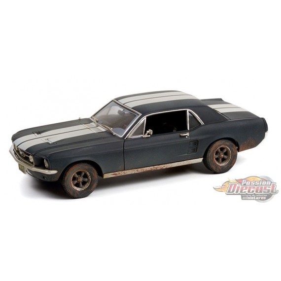 1967 Ford Mustang Coupe  - Adonis Creed's - Noir Mat (Weathered) - Greenlight 1/18 - 13626- Passion Diecast