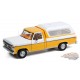 1976 Ford F-100 Pickup in Chrome Yellow with White Combination Tu-Tone and Deluxe Bed Cover - 1/18  Greenlight - 13621