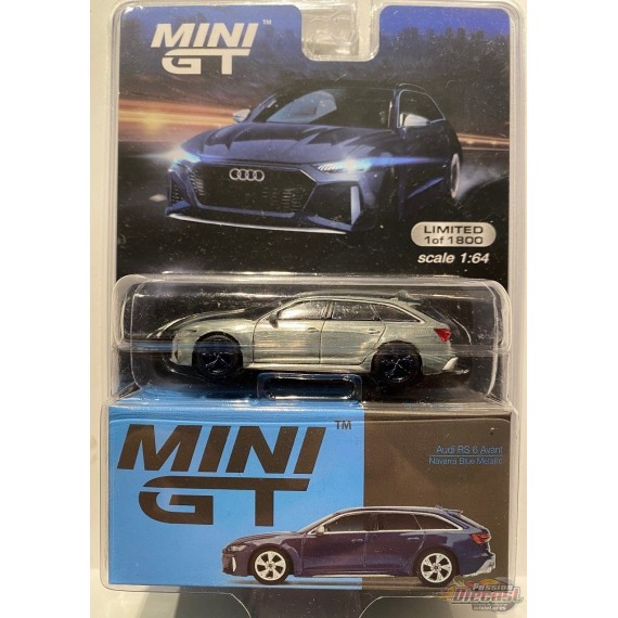 Audi RS6 Avant Blue -  MINI GT CHASE CAR 1:64 - MGT00186GR