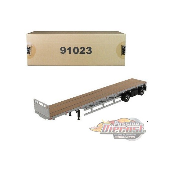 53' Flat bed trailer - Silver -  Diecast Master  1/50 - 91023