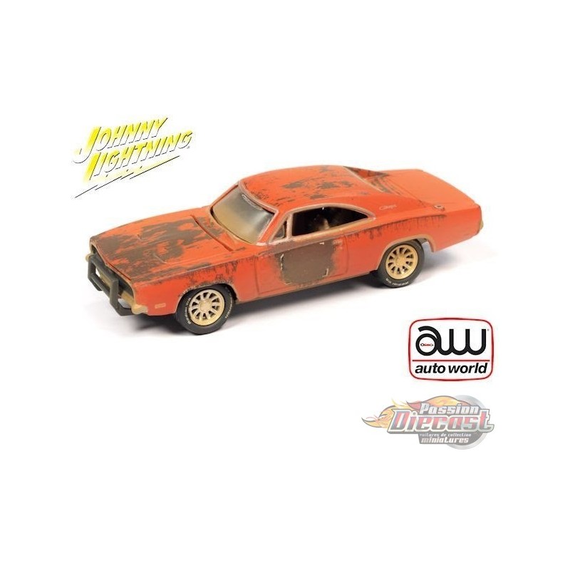 1969 Dodge Charger Weathered Orange - Hobby Exclusive - Johnny Lightning  1:64 - JLSP192 - Passion Diecast