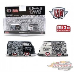 Mijo Exclusive 1960 Volkswagen Delivery Van Custom 2021 " Dia De Los Muertos " - M2 machine - 1/64  38100-MJS05