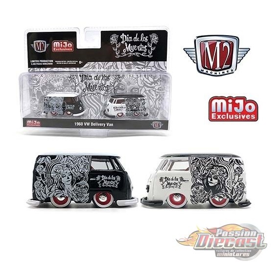 Mijo Exclusive 1960 Volkswagen Delivery Van Custom 2021 " Dia De Los Muertos " - M2 machine - 1/64  38100-MJS05
