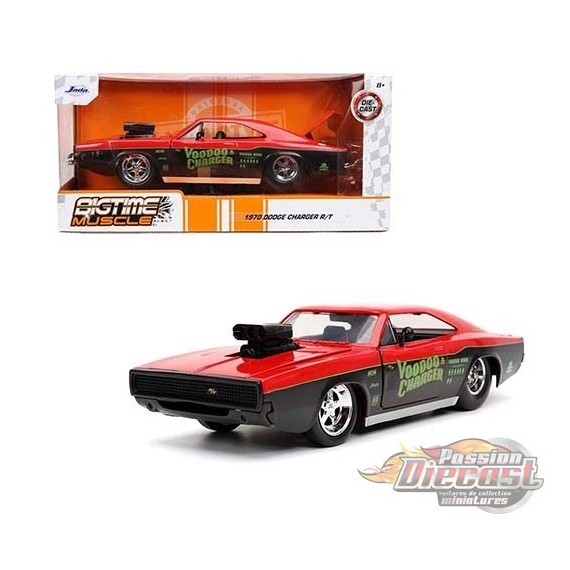 1970 Dodge Charger Gasser Woodoo Charger Red - Bigtime Muscle - Jada 1/24 -  32703 - Passion Diecast 