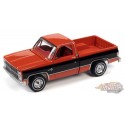 (Web Only) 1984 Chevrolet Silverado Rouge orange avec noir brillant - Auto World 1/64 -  AWSP081 B