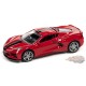 2020 Chevrolet Corvette in Torch Red with Twin Black Stripes - Auto World 1/64 -  AWSP084 A -  Passion Diecast 