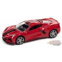 2020 Chevrolet Corvette in Torch Red with Twin Black Stripes - Auto World 1/64 -  AWSP084 A