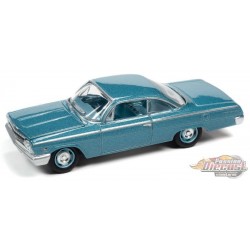 1962 Chevrolet Bel Air Bubbletop Bleu - Johnny Lightning 1/64 -  JLSP187 A