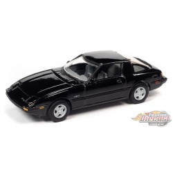 1981 Mazda RX7 in Brilliant Black  - Johnny Lightning 1/64 - JLSP191 A -  Passion Diecast 