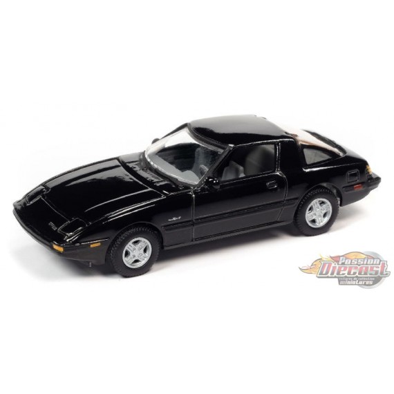 1981 Mazda RX7 Noir Brillant  - Johnny Lightning 1/64 -  JLSP191 A -  Passion Diecast 