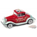 Monopoly - 1932 Ford Hi Boy Coupé en rouge et vert clair - Parking gratuit - Johnny Lightning 1/64 - JLSP213