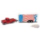 1955 Chevy Cameo Pickup Rouge et remorque fermée - Truck&Trailers  - Johnny Lightning 1:64 - JLSP200 A A