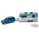 2005 Cadillac Escalade Teal with Camper Trailer - Truck&Trailers - Johnny Lightning  1:64 -  JLSP200 A B