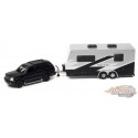 (web only)2005 Cadillac Escalade Matte Black Camper Trailer - Truck&Trailers - Johnny Lightning  1:64 - JLSP200 B B