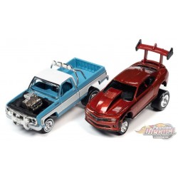 Zingers Twin Pack - Camaro & Cheyenne  - Set of 2 - Johnny Lightning 1:64 - JLSP221 A -  Passion Diecast