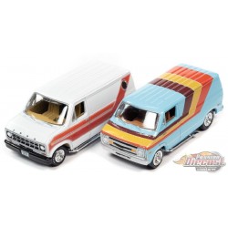 Zingers Twin Pack - Street Van & Cruisin Van - Set of 2 - Johnny Lightning 1:64 - JLSP219 A-  Passion Diecast