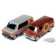 Zingers Twin Pack - Street Van & Cruisin Van - Set de 2 - Johnny Lightning 1:64 - JLSP219 B - Passion Diecast