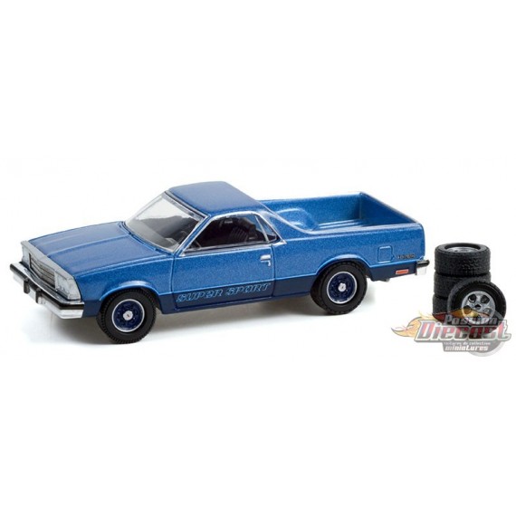 1980 Chevrolet El Camino Super Sport avec des pneus de rechange - The Hobby Shop Series 12 - 1/64 Greenlight -97120 C-Diecast 