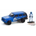 2001 Jeep Cherokee Sport MOPAR Off-Road with Race Car Driver - The Hobby Shop Series 12 - 1/64 Greenlight - 97120 E
