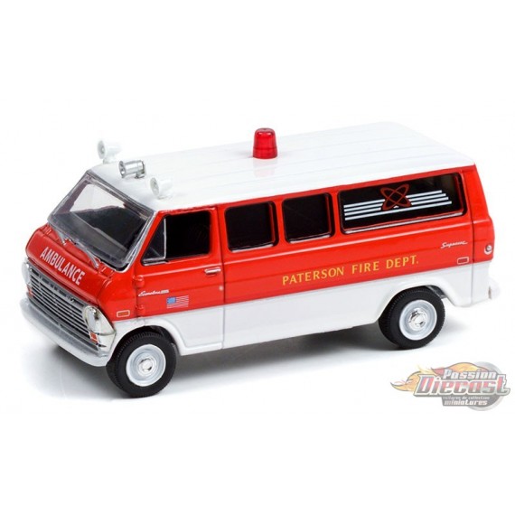 1970 Ford Econoline - Paterson, New Jersey Fire Department - Fire & Rescue Series 2 - Greenlight 1/64-67020 A-Passion Diecast