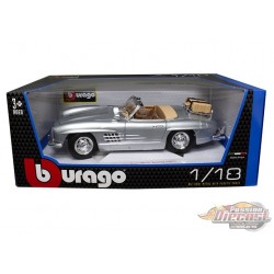 1957 Mercedes-Benz 300 SL Touring (Gris) - Bburago 1/18 - 18-12049 SIL - Passion Diecast 