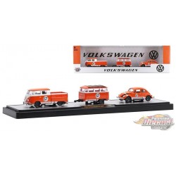 1960 Volkswagen Double Cab Truck and 1967 Volkswagen Beetle - M2 1/64  36000 48 A - Passion Diecast 