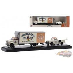 Maui and Sons - 1968 Chevrolet C60 Truck and 1958 Chevrolet Apache Stepside - M2 1/64  36000 48 B - Passion Diecast 