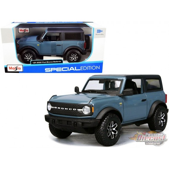 2021 Ford Bronco Badlands (Bleu) - Maisto 1/24 - 31530 BL -  Passion Diecast