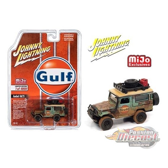 Toyota FJ Cruiser GULF 1980 Weathered Limited 4,800 Pcs - Johnny Lightning 1:64 - JLCP7363 - Passion  Diecast 