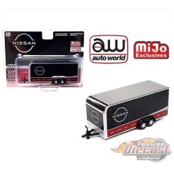 Mijo Exclusive Nissan Enclosed Trailer Limited Edition 3,600 Pcs - Auto World 1/64 - CP7800  -  Passion Diecast 
