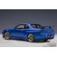 Nissan Skyline GT-R (R34) V-Spec II avec roues BBS LM - Bayside Blue  -  Autoart - 77409  Passion Diecast