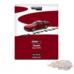 Toyota Supra MA70 Red - Tarmac Works - 1/64 - T64R-064-RED - Passion Diecast 