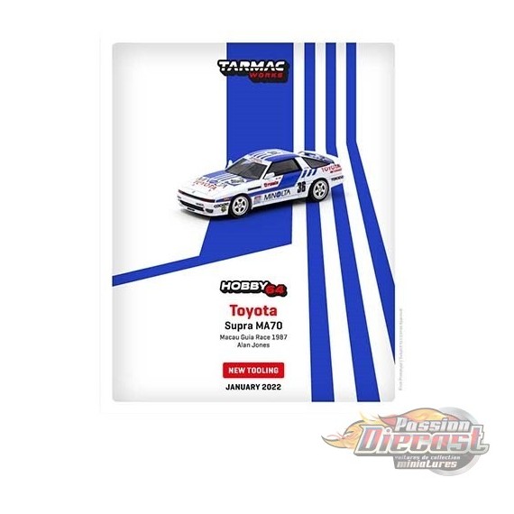 Toyota Supra MA70 Macau Guia Race 1987 Alan Jones - Tarmac Works - 1/64 - T64-064-87MGP36 - Passion Diecast 
