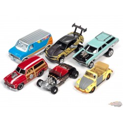 1950 Mercury Woody Wagon en rouge brillant - Street Freaks - Johnny Lightning - 1:64 - JLSF020-A  D