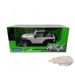 2007 Jeep Wrangler Rubicon Convertible Blanc  - Welly 1/24 - 22489C WH  - Passion Diecast 
