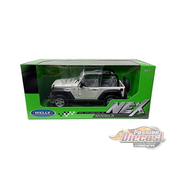 2007 Jeep Wrangler Rubicon Convertible Blanc  - Welly 1/24 - 22489C WH  - Passion Diecast 