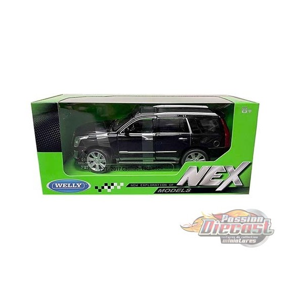 2017 Cadillac Escalade Noir - Welly 1/24 - 24084W BK  - Passion Diecast 
