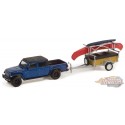 2021 Jeep Gladiator Texas Trail Trailer with Canoe - Hitch & Tow 24, 1/64 Greenlight - 32240 C