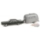 1972 Cadillac Berline DeVille en vert et avec Airstream 16' - Hitch & Tow 24, 1/64 Greenlight - 32240 A - Passion Diecast