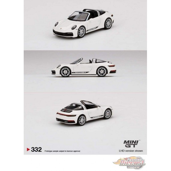 Mini GT - 1:64 - Porsche 911 Targa 4S White - Mijo Exclusives USA - MGT00332  Passion Diecast