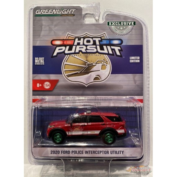 Utilitaire Ford Police Interceptor 2020 Service d'incendie de Detroit - 1/64 GREENMACHINE - 30257GR