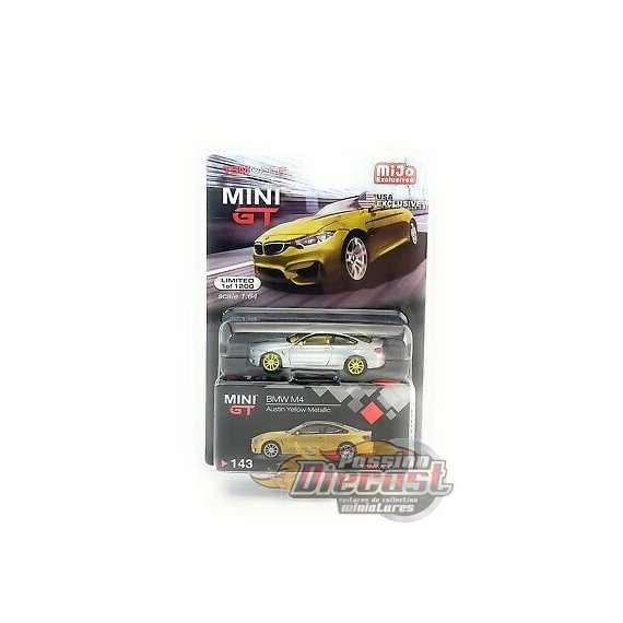 BMW M4 (F82)  - MINI GT CHASE CAR 1:64 - Mijo Exclusive - MGT00143 GR -  Passion Diecast 