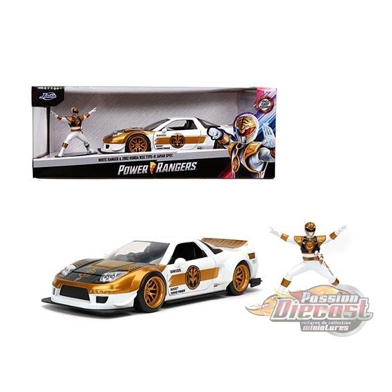 Power Ranger Red Ranger & 2002 Honda NSX Type-R Japan Spec Blanc - Hollywood Rides - Jada 1/24 - 32795