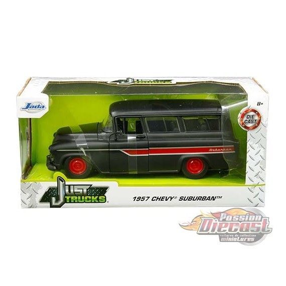 1957 Chevrolet Suburban (Noir d'apprêt) - Just Truck -  JADA 1/24 - 97686  -  Passion Diecast
