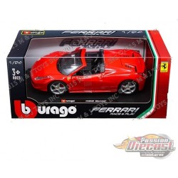 Ferrari Race & Play - Ferrari 458 Spider (rouge) - Bburago 1-24 - 18-26017 RD - Passion Diecast 