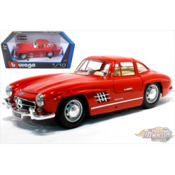 1954 Mercedes-Benz 300 SL Touring Rouge - Burago 1/18 - 18-12047 RD - Passion Diecast 